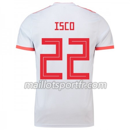 Maillot de Foot Espagne Isco 22 Exterieur Coupe du monde 2018